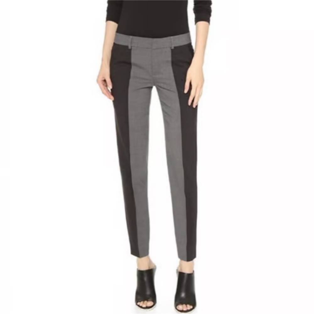 NEW VINCE Two Toned Straight Leg Wool Dress Work Pant women size 4